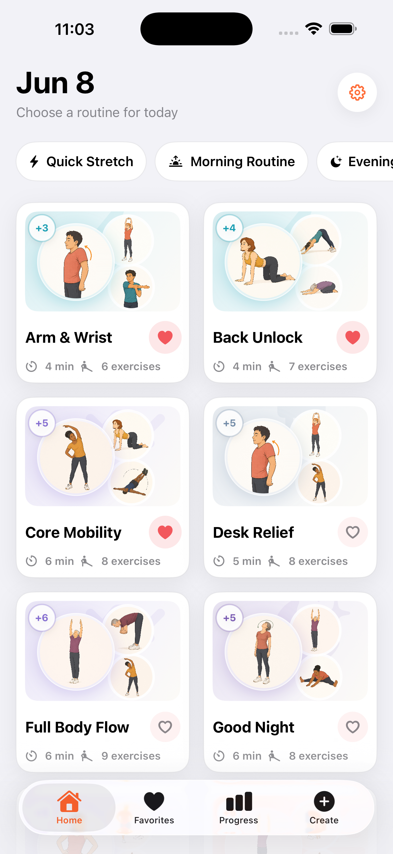 FlexDay App - Home Dashboard